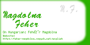 magdolna feher business card